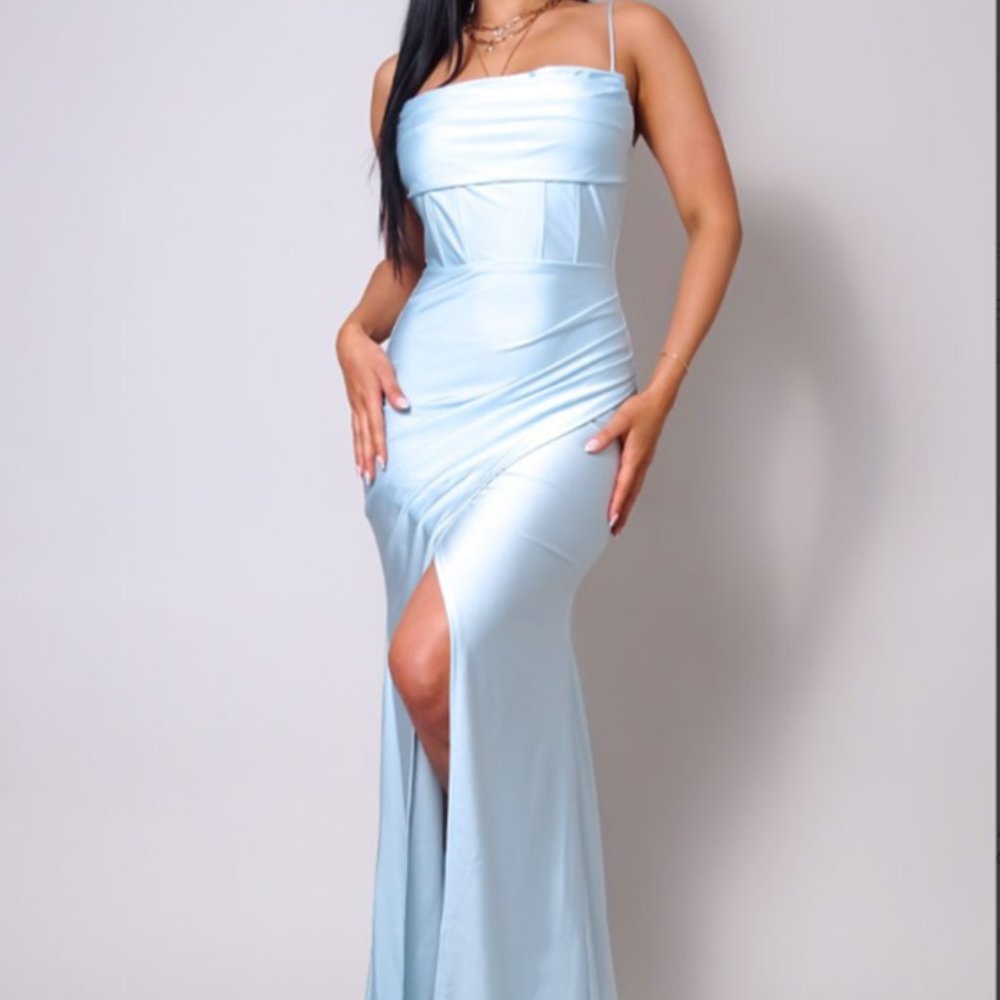 Beautiful Blue corset style.